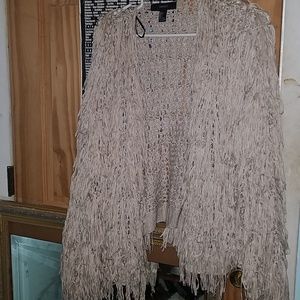 Fringe cardigan sweater